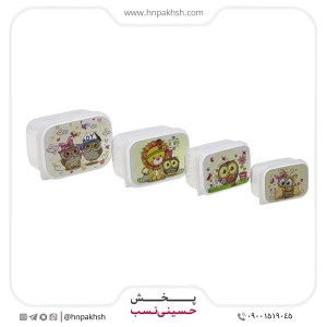 ست 4 عددی ظرف غذا مستطیل بارانا 39030
