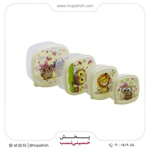 ست 4 عددی ظرف غذا مربع بارانا 39024