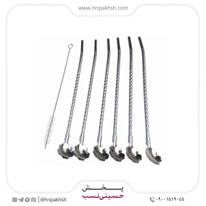 قاشق شربت نی دار استیل 6عددی